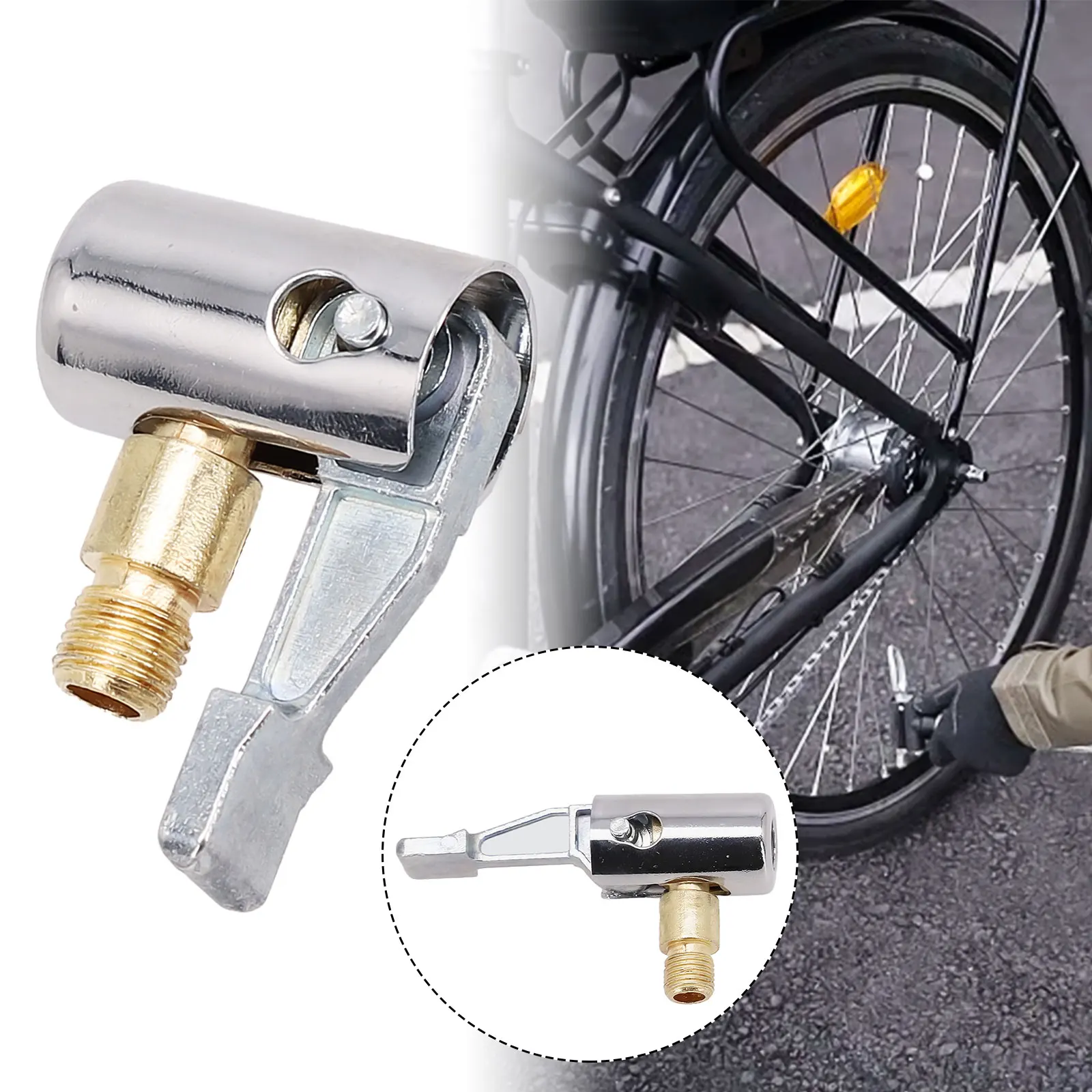 Bicycle Pump Nozzle Hose Adapter Car Quick Inflatable Chuck Adapter Inflatable Nozzle Adapter Bike Accessories