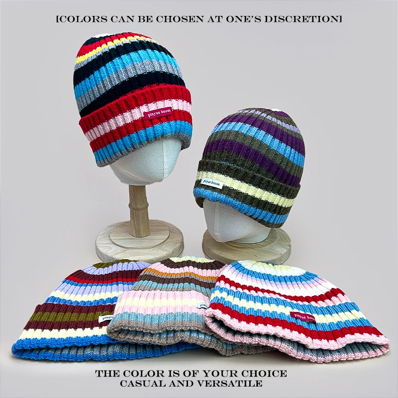 دافئ عادية موضة الكورية بيني السفر تنوعا المتخصصة جديد الرجال النساء الملونة المشارب التصحيح التطريز خطابات قبعات منسوجة #2