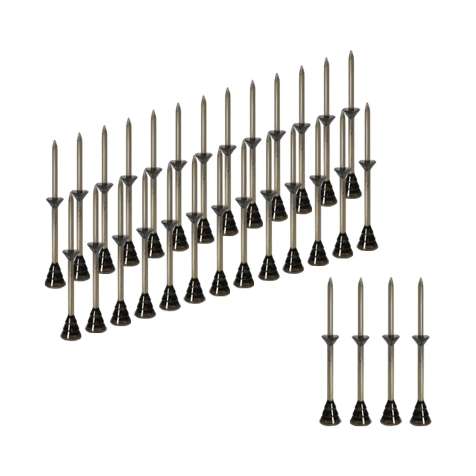 30x Golf Tees Equipment 83mm Golf Down Tees Ball Nail Holder