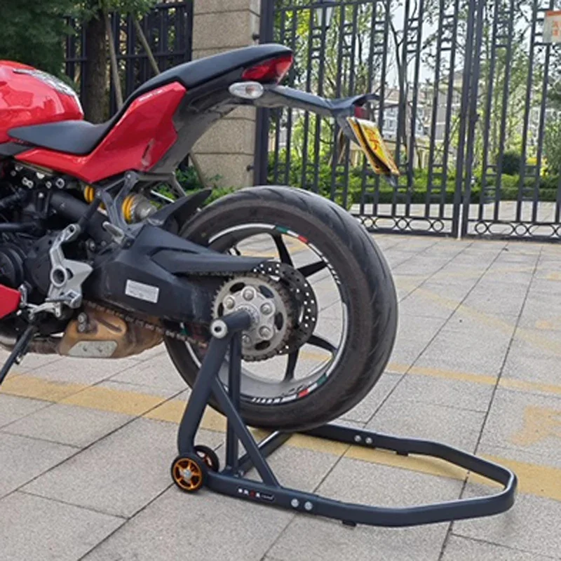 

Motorcycle Stands Thickened frosted flat Steel Paddock Stand Swing Arm Side support For Different Moto