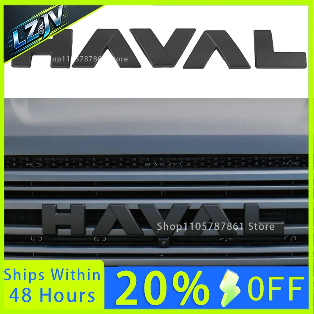 Car ABS Emblem Sticker Grille Light Letter Label Black Warrior Decoration Modification Part For HAVAL H9 2nd MKII 2024 - 2026