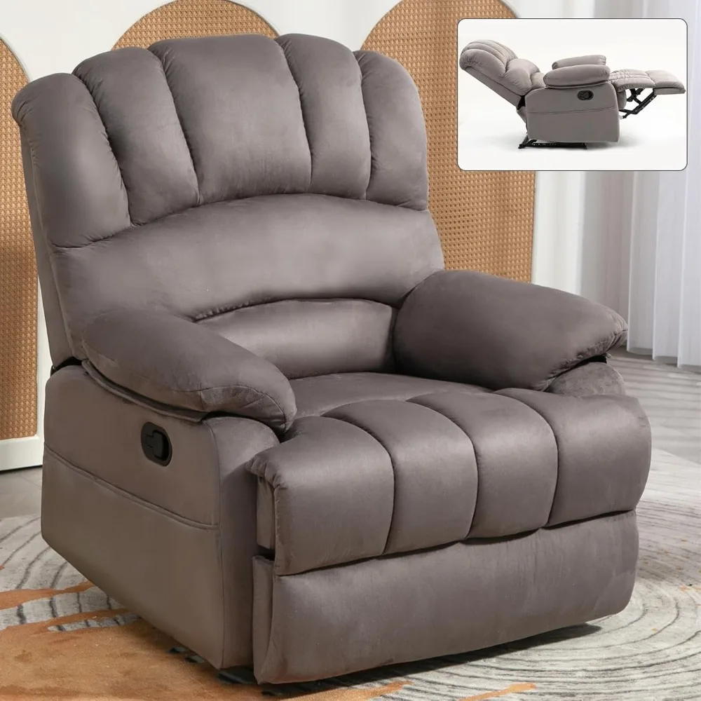 Sofa Soft Fabric Push Back Lounge Chair with Oversized Padded Armrests and Backrests, Large Boy Lazy Lounge Chair   Furniture