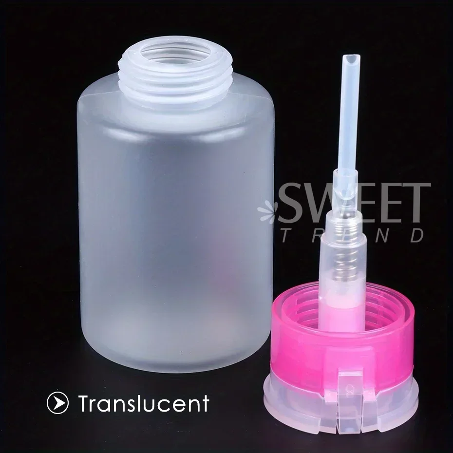 150 ミリリットル空のプレス爪ポリッシュリムーバーボトルポータブルプッシュダウンポンプディスペンサーツール液体容器詰め替えサロンアクセサリー