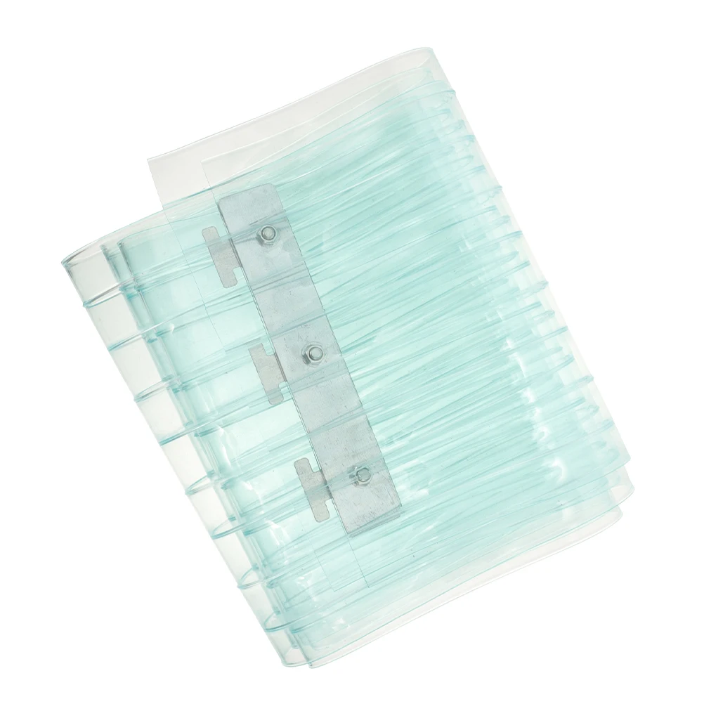 

PVC Door Curtain Kit 18cmx170cm Blue Striped Commercial Grade Waterproof Strip Curtains Warm Windproof Transparent Partition