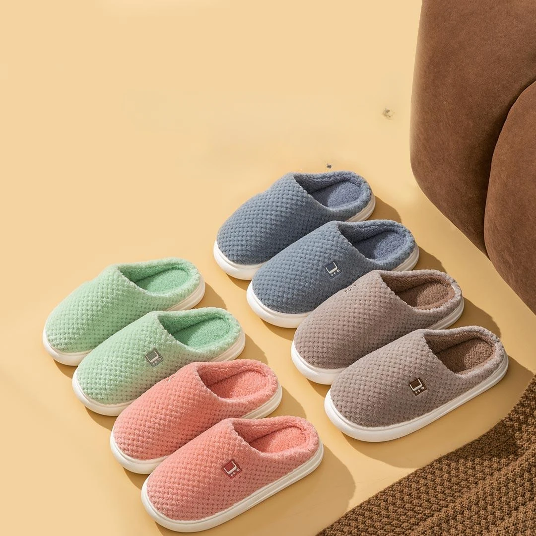 Xiaomi-Chinelos de Algodão Interior, Calçado de Pelúcia Quente, Plataforma Antiderrapante, Casal Sapatos em Casa, Algodão, Novo, Youpin, Inverno
