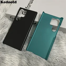 Slim Frameless Sandstone Hard Case For Samsung Galaxy S24 S23 S22 S21 S20 S10 Note 20 10 Plus Ultra Thin Matte Solid Color Funda