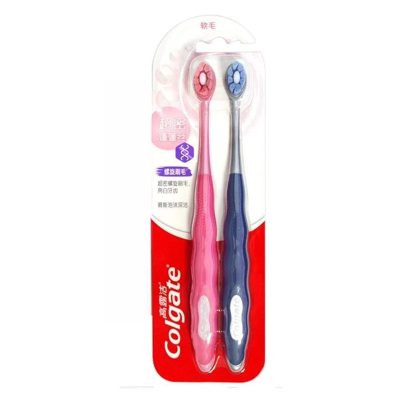 Premium Colgate Fluffy Dense Bristle Toothbrush Small Head  Teeth Freshens Breath Family Oral Care Pack