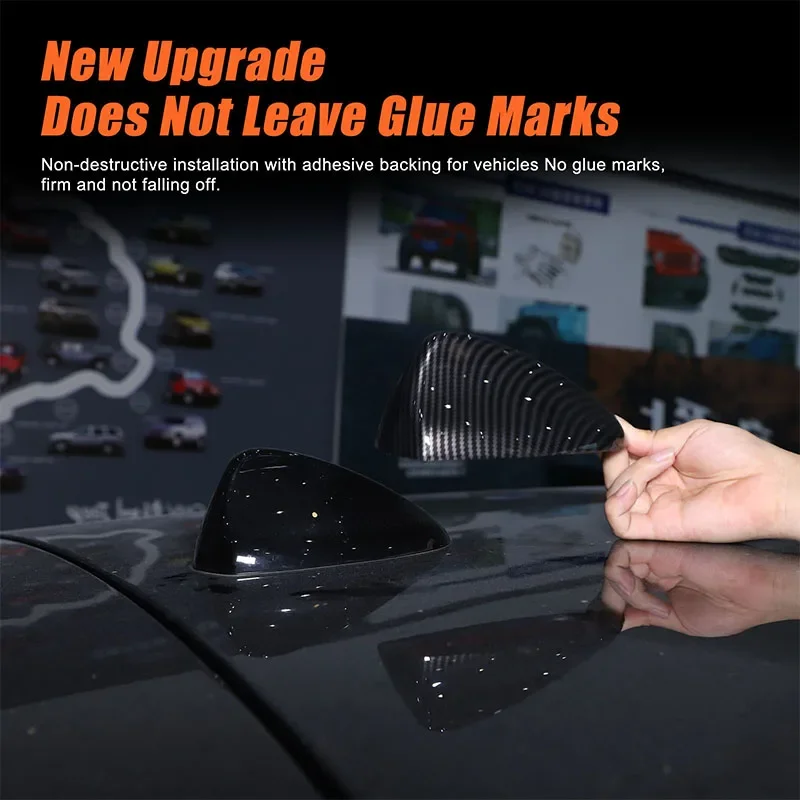 

For Alfa Romeo Giulia/Stelvio/Tonale 2017-2020 Car Shark Fin Antenna Cover ABS Carbon Fiber Pattern Exterior Accessories