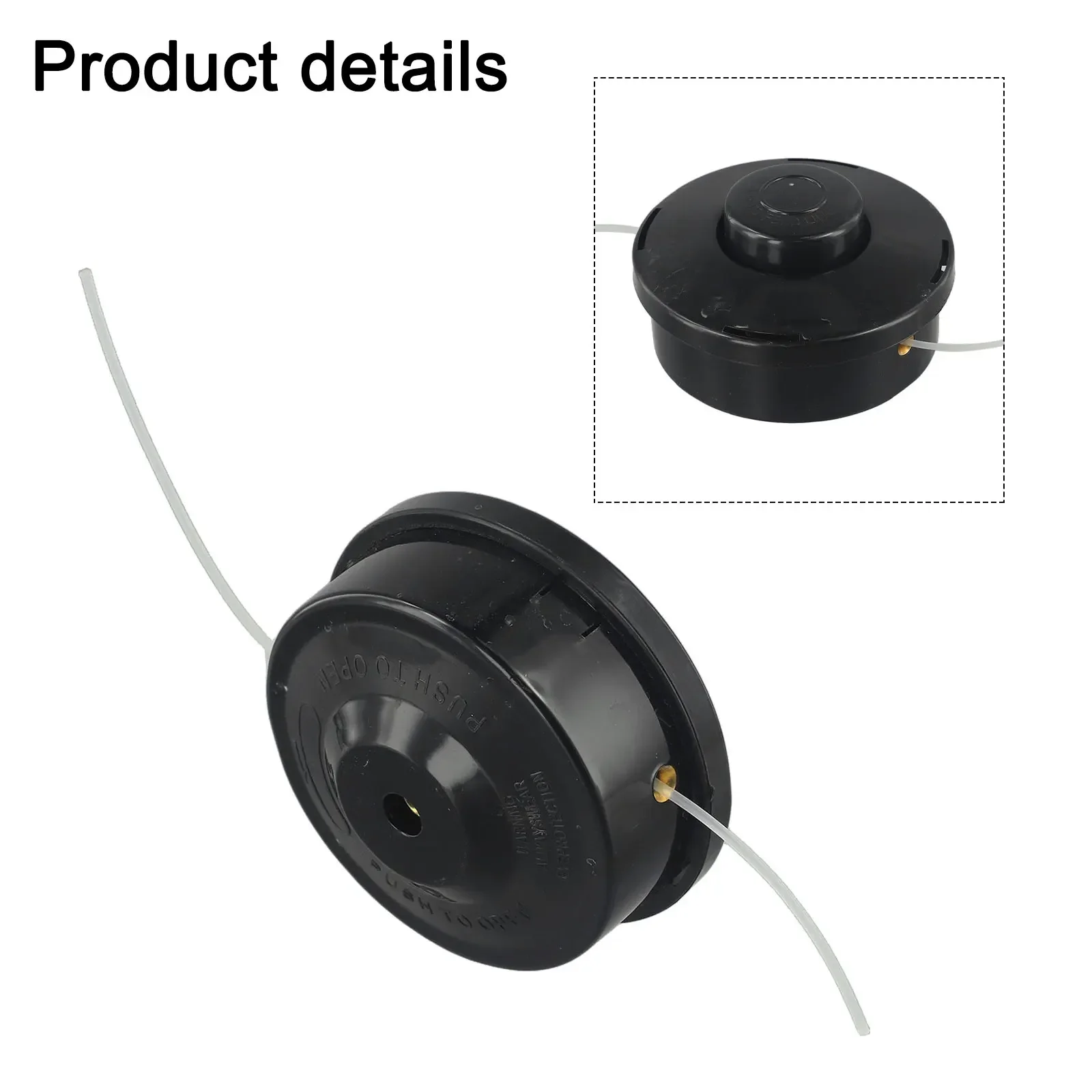String Trimmer Parts Trimmer Head String Trimmer Head Nylon Line Replacement 1 PCS Black Brand New Double Line
