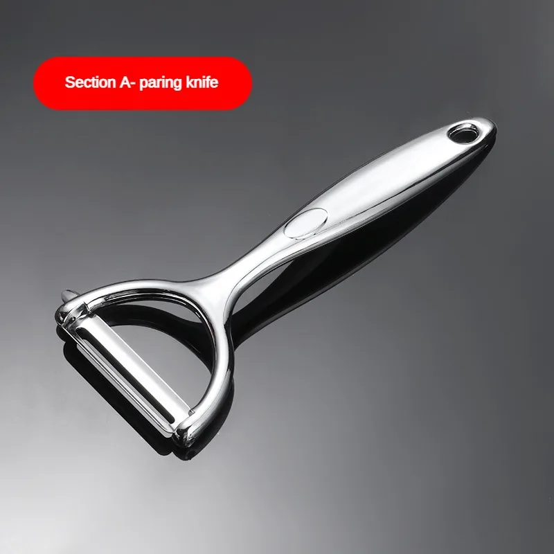 1Stainless Steel Plastic Handle Peeler Potato Fruit Vegetable Beam Knife Peeling Tool Multifunctional Tools for Cutting Fruit