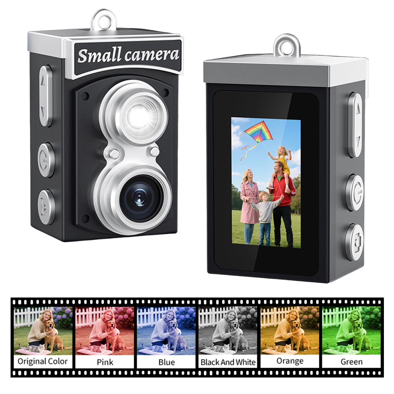Mini Vlogging DV Cameras Rechargeable Portable Digital Camera 8.6 Million Pixel Video Recording Cam for Kid Adult Beginner Gift