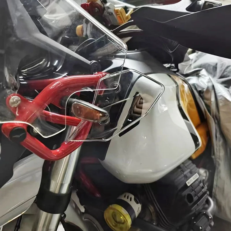 Motorcycle Fairing Side Wing Deflector Windshield For Moto Guzzi V85TT Touring Electra Street Tri Glide 2019-2023 image 3