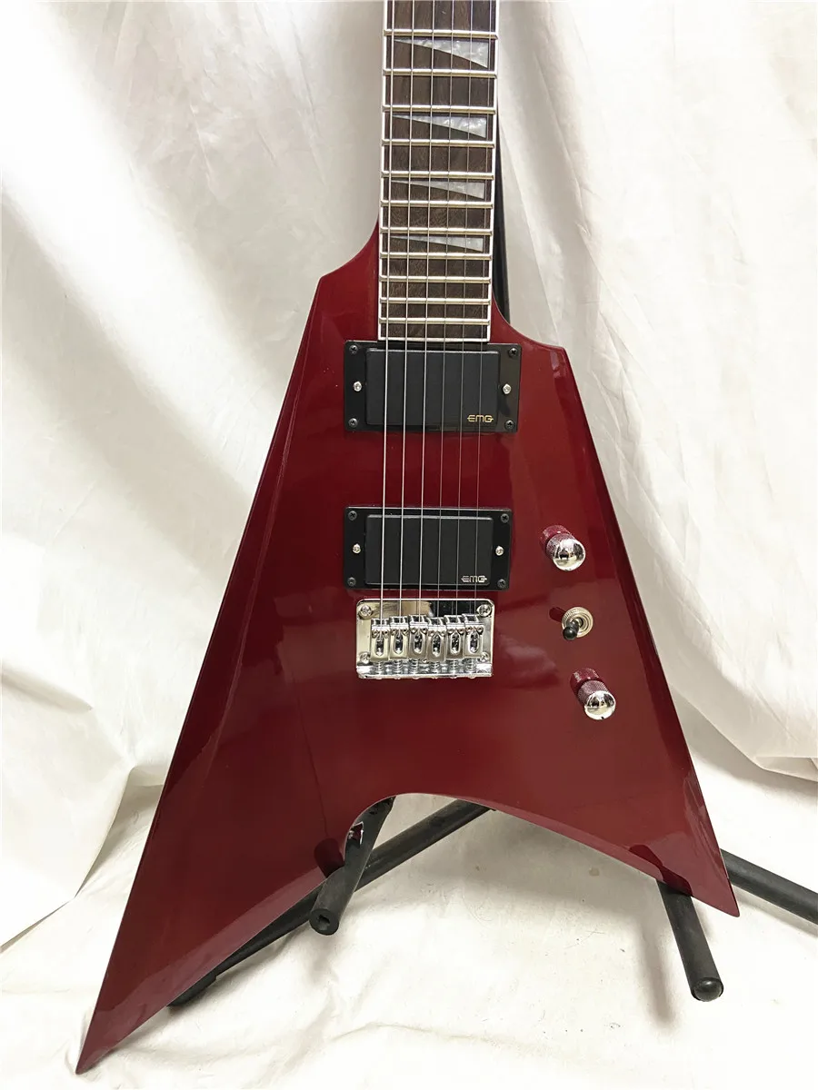 Metal Red dovetail fork aircraft electric guitar Silver accessories fixed piano bridge can be customized free shipping