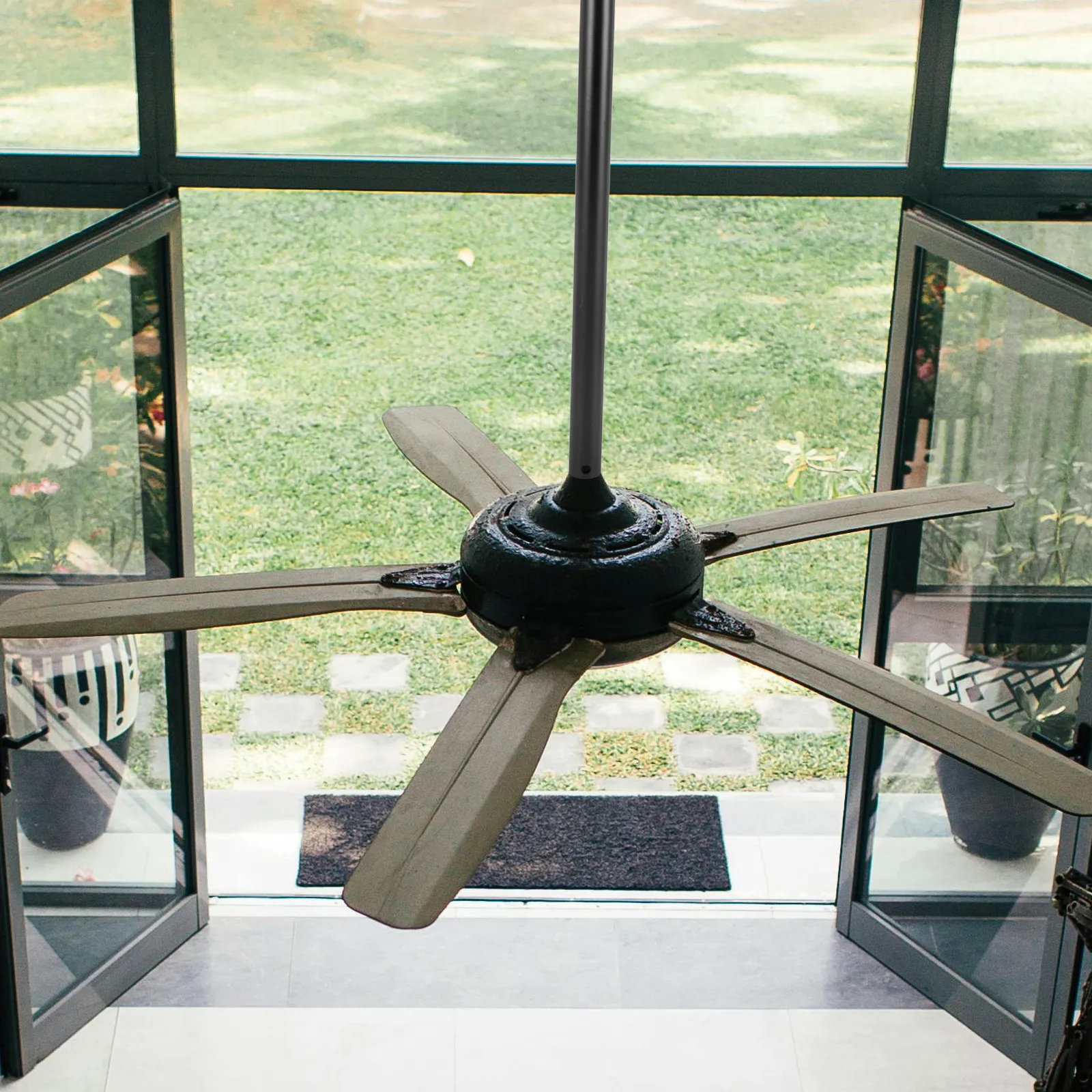 Universal Fan Extension Rod Ceiling Fan Part Hanging Ventilator Downrod Adjustable Sturdy Metal Extension Pole