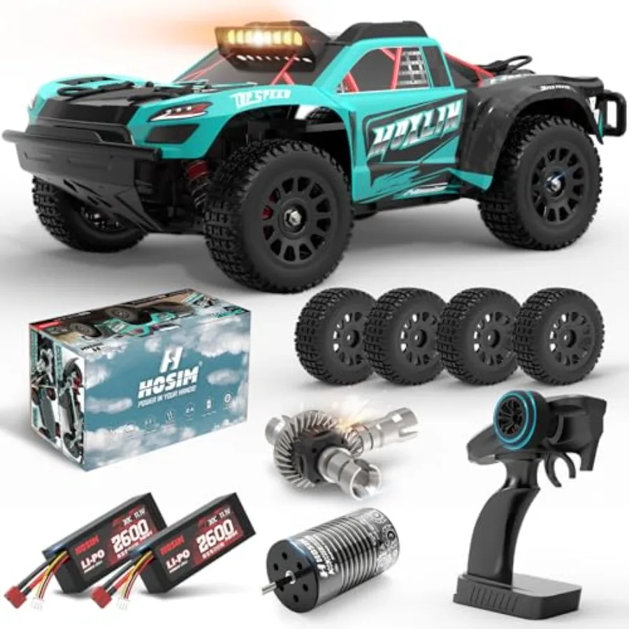 

Brushless Fast RC Cars for Adults: 1/14 RTR 4x4 All-Terrain Off-Road RC Truck Waterproof 50mph Max Speed 3S Electric Power Blac