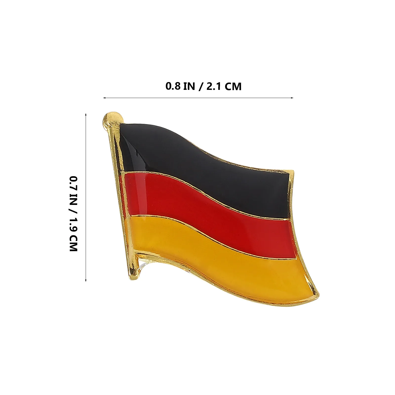 10Pcs German Flag Pin Badge Iron Brooch Patriotic Collar Badge Fashion Accessory for Clothing Bags Hats Pin Badges