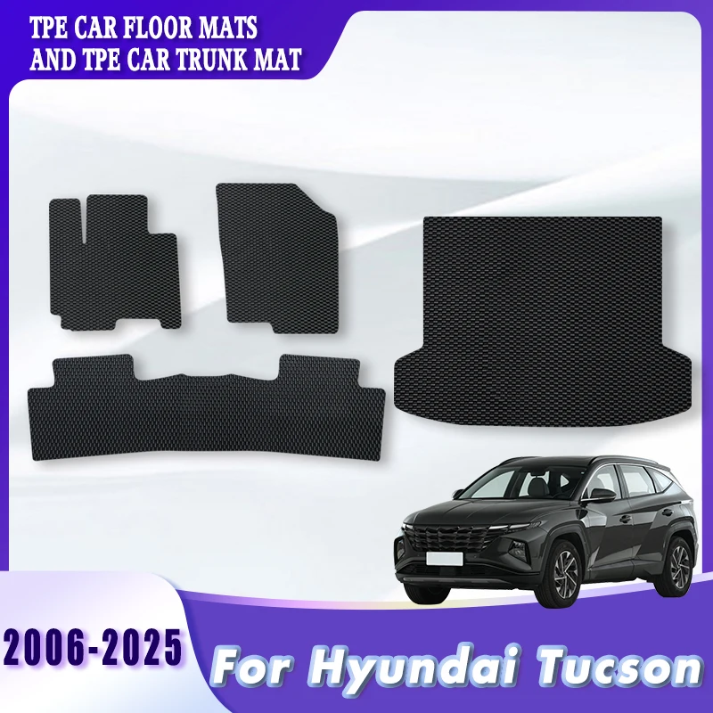 

Автомобильные коврики TPE, коврики в багажник для Hyundai Tucson 2025 2024 2023 2022 2021 2020 2019 2018 2017 2016-2006, автоаксессуары