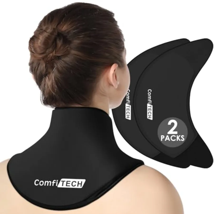 

Neck Ice Pack Wrap Gel, Cooling Pad for Cervical and Shoulder,,2 Packs