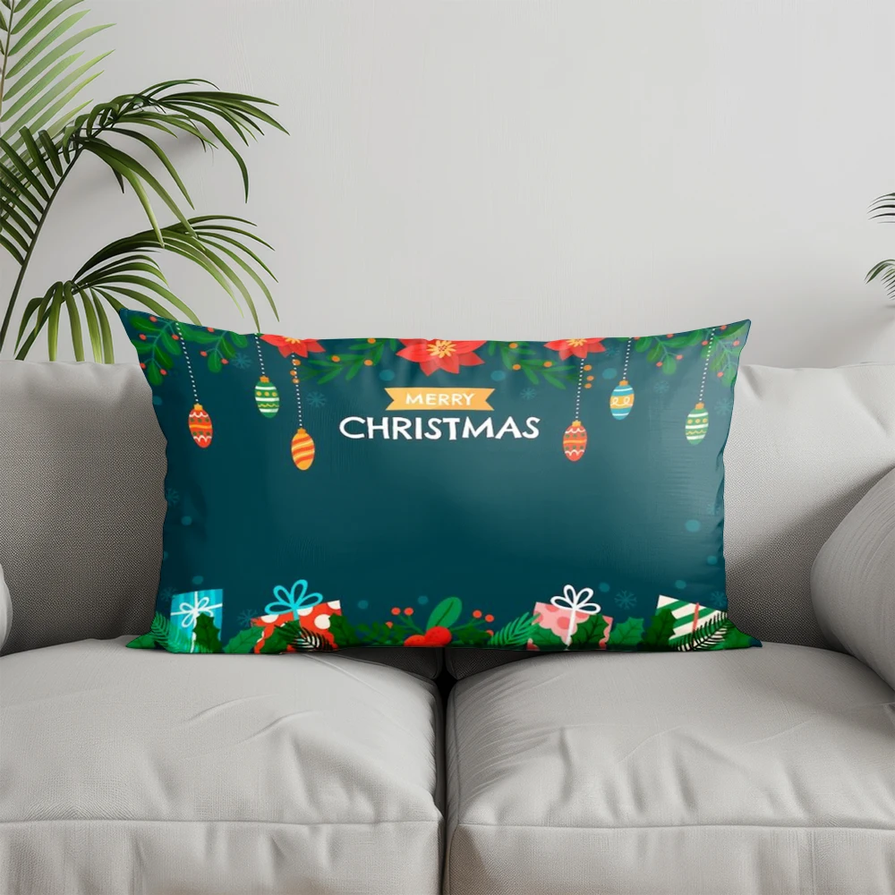 ديكور المنزل الأحمر ندفة الثلج منقوشة المخدة مناسبة ل أريكة غرفة نوم سيارة وسادة غطاء وسادة وسادة الظهر المستطيلة