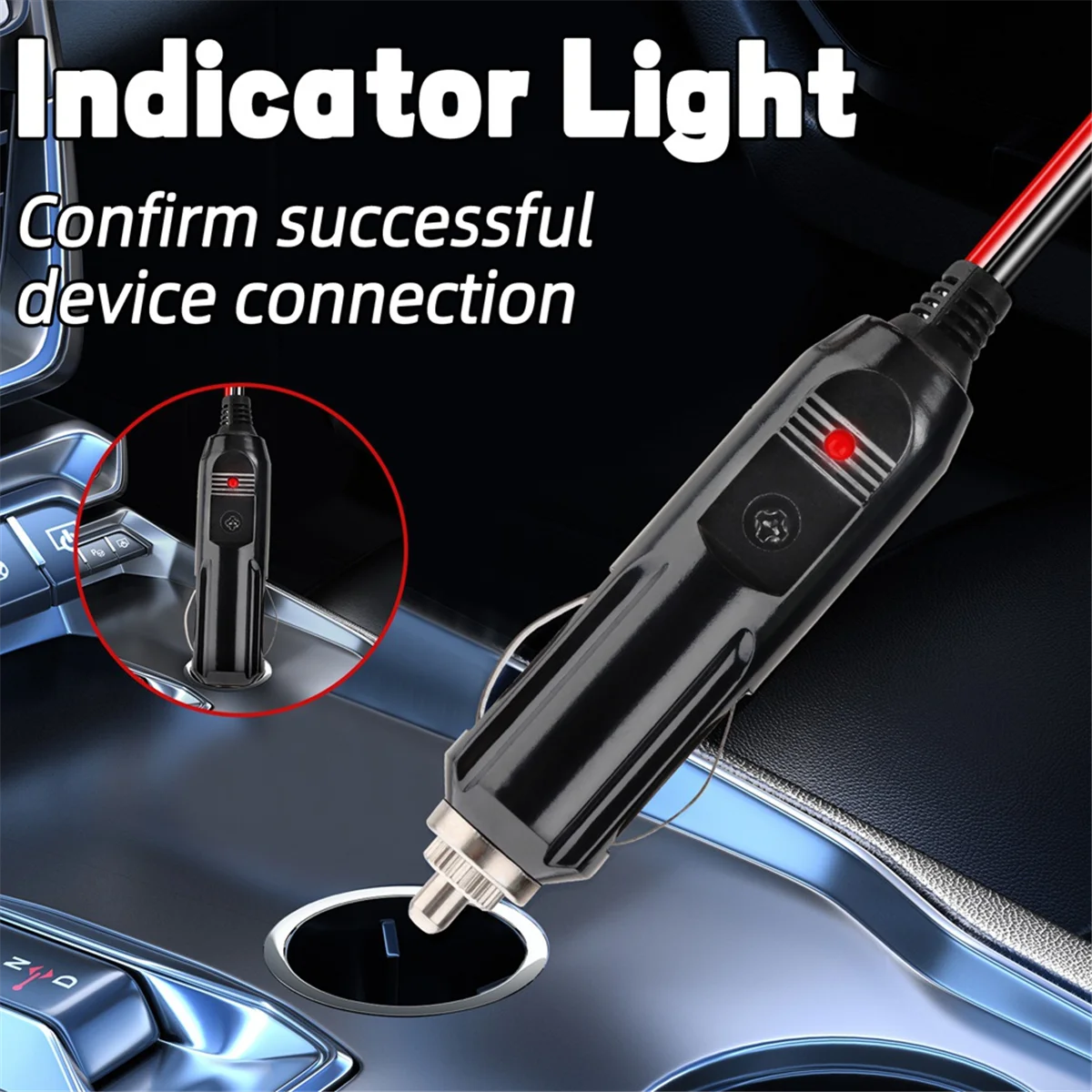 New CB Radio Power Cord 3Pin Plug Cable 2-Wire with 12V 15A Radio Accessories Lighter for 880FM/PC78LTX GMRS Mobile Radio