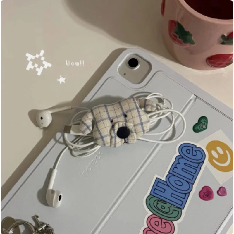 New Puppy Shaped Data Cable Storage Clip Earphone Cable Organizer Charging Cable Binding Strap Fabric Storage Organizer Supplies