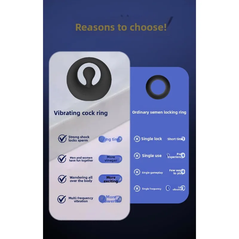 Vibration Lock Fine Ring Men's Product Anti-shooting Long-lasting Couple Sex Adult Sex Vibrator