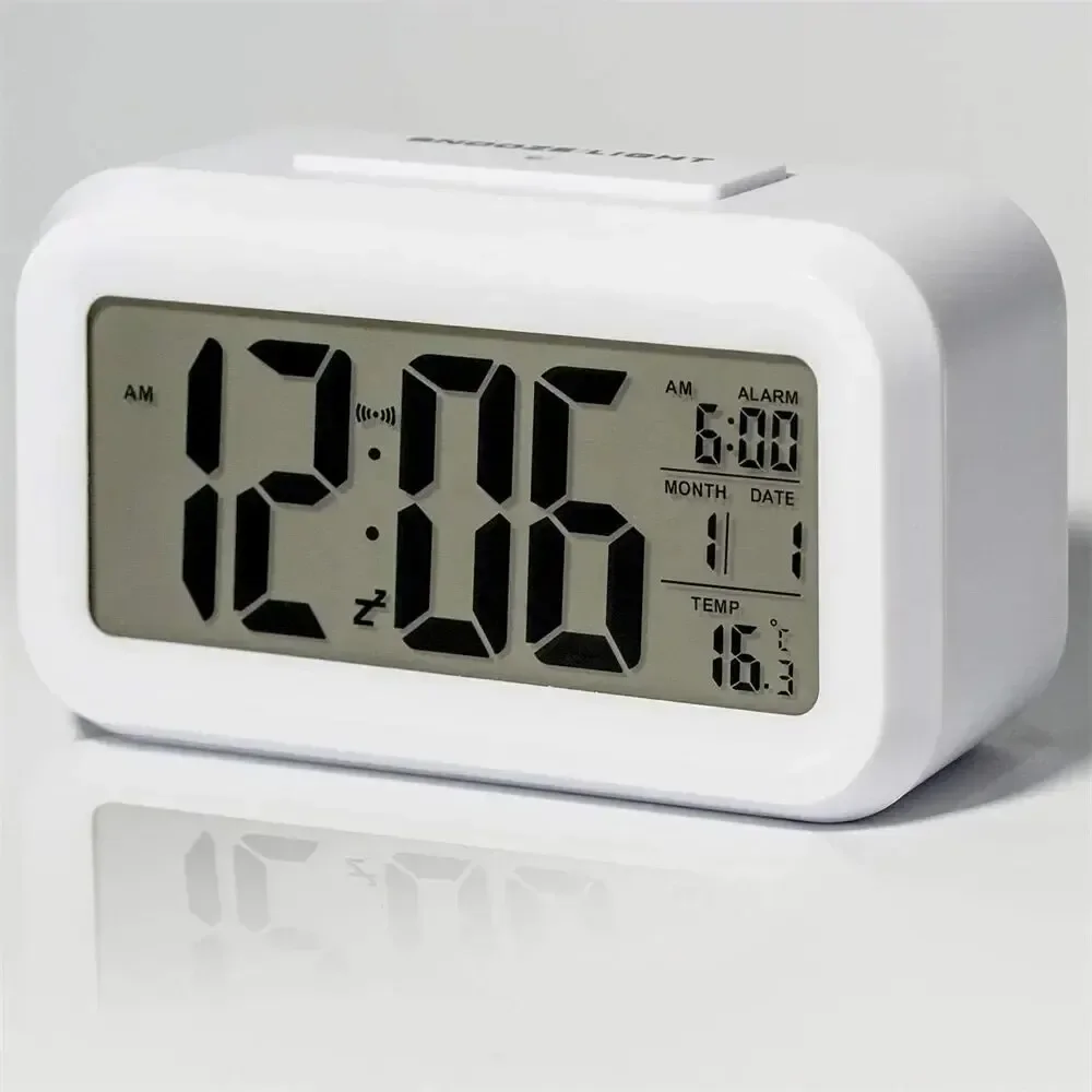 LED Digital Alarm Clock Backlight Snooze Data Time Calendar Desktop Multifunction Electronic Backlight Table Clock