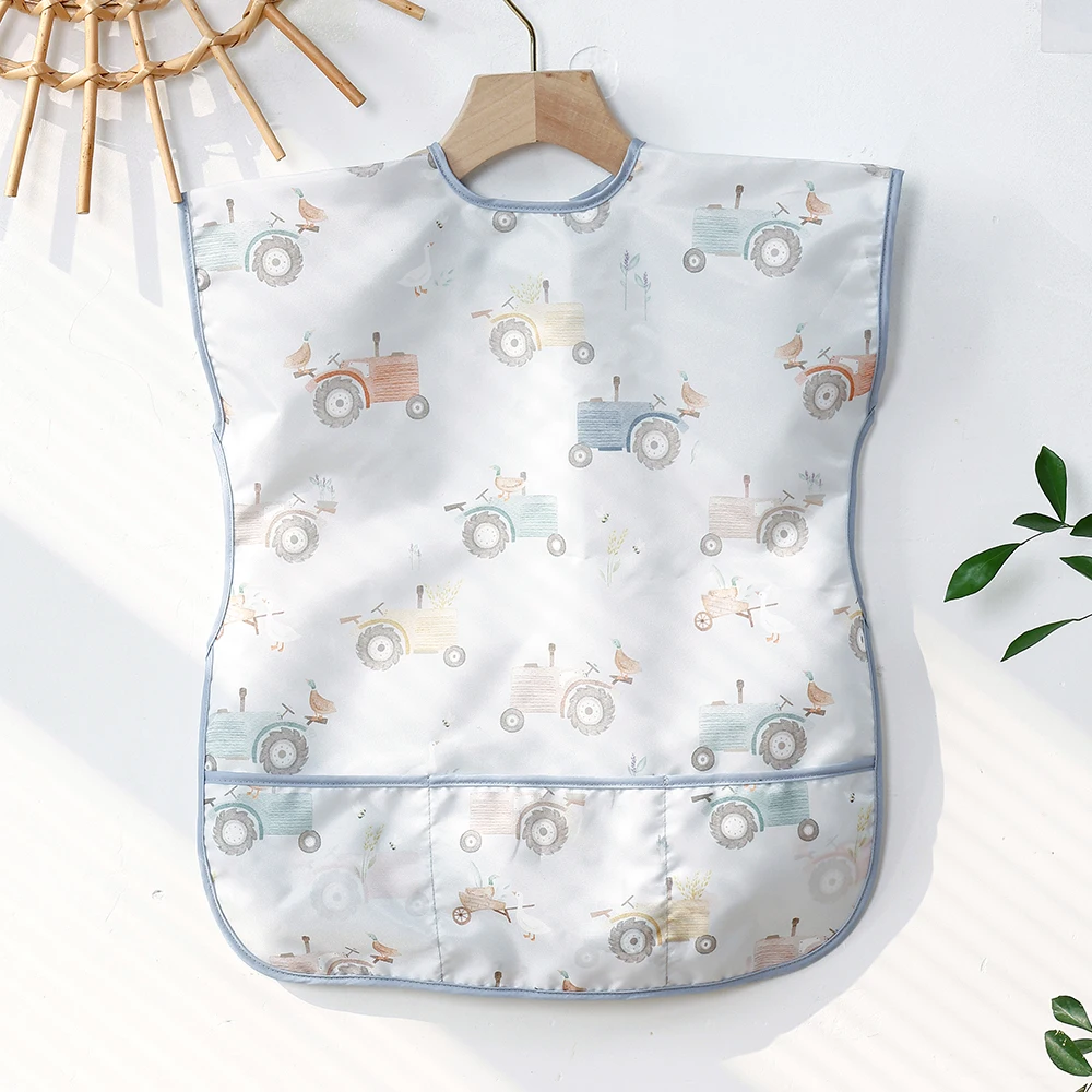 Kangobaby # My Soft Life# 2025 New Waterproof Baby Sleeveless Bib Cute Full Body Cover