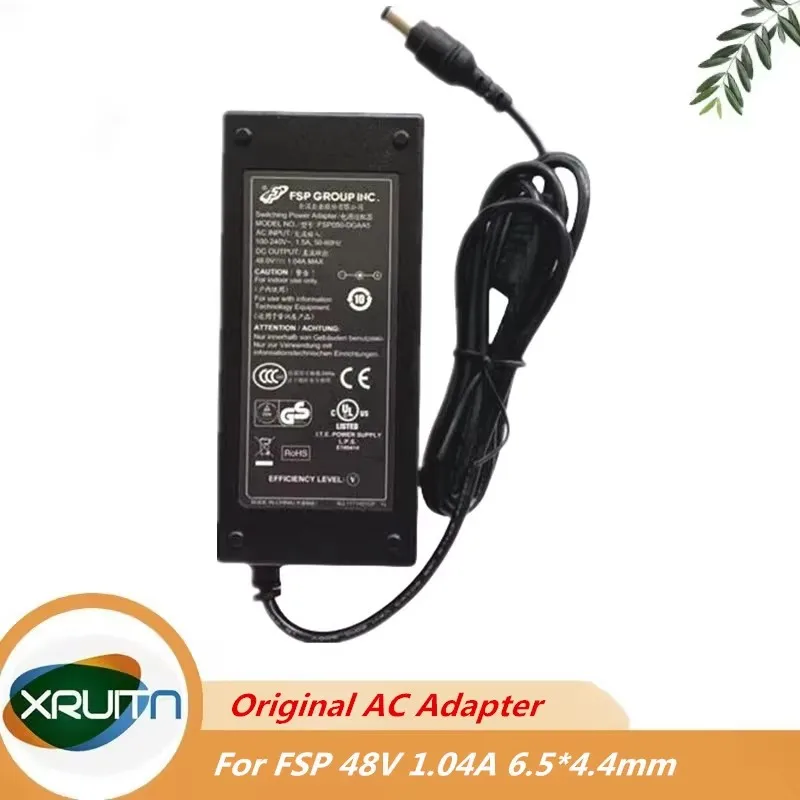 

Original FSP FSP050-DGAA5 50W 48V 1.04A Power Supply AC Adapter Charger For Video Recorder NVR Monitoring POE Adapter