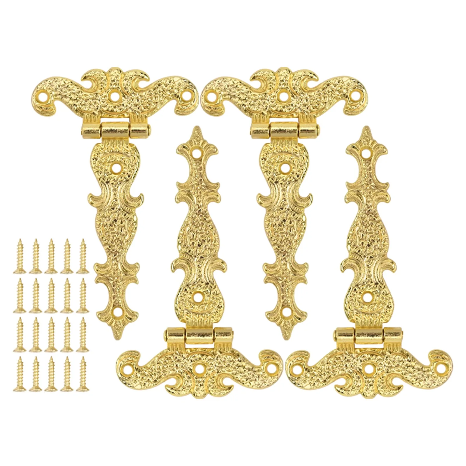 

Decorative Cabinet Hardware Zinc Alloy Hinges Home Decor Versatile Usage For Furniture Elegant Antique Design Engraved Exterior