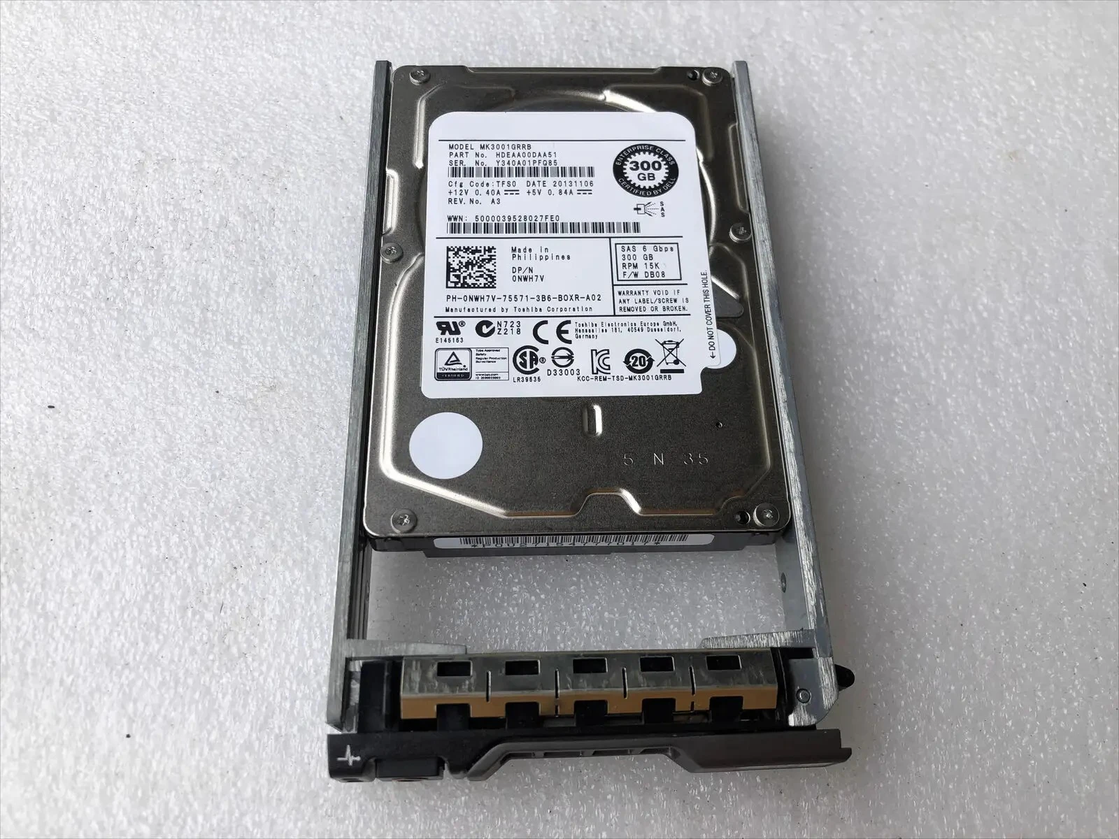 

0H8DVC 300G 15K SAS 6G 2.5 0RVDT Disassembly Hard Drive Used