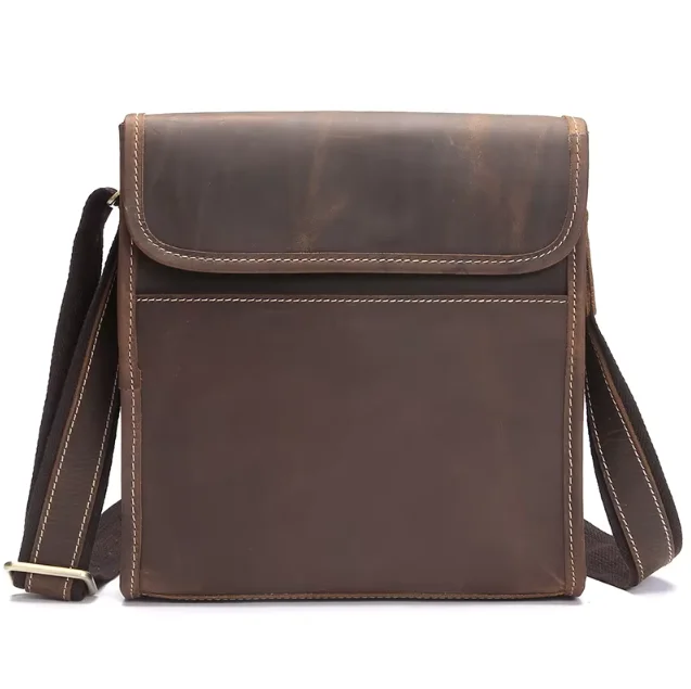 

Simple Zency Men's Genuine Leather Shoulder Bags High Quality Men Vintage Ipad Holder Satchel Designer Zipper Messenger bags