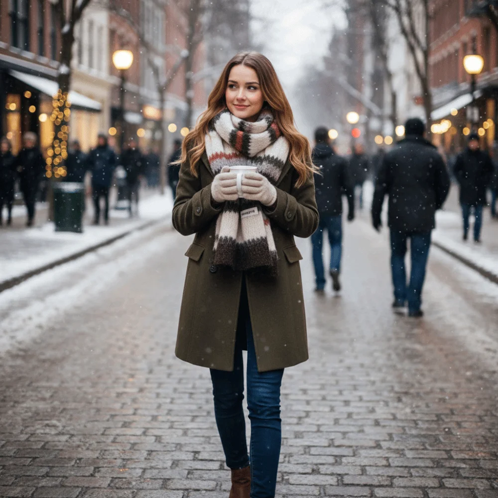 

Женская модная шерстяная шаль в полоску, красочное термоугольское пончо, утолщенная высококачественная накидка, накидки