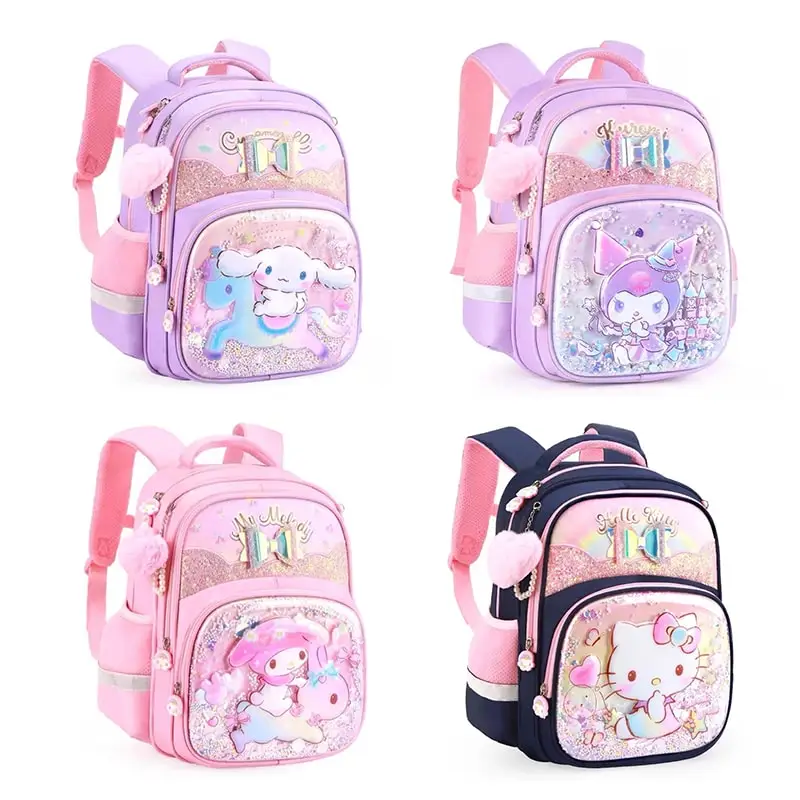 Sanrioed Cinnamoroll Kuromi My Melody Hello Kitty Anime Backpack Cute Schoolbags Cartoon Shoulder Bag Birthday Gift for Friend