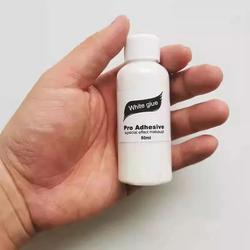 COS Special Effects Makeup WhiteGlue 50ml Bottle Simulated Silicone Fake Scars Skin Adhesive Waterproof Halloween Cosplay Gothic