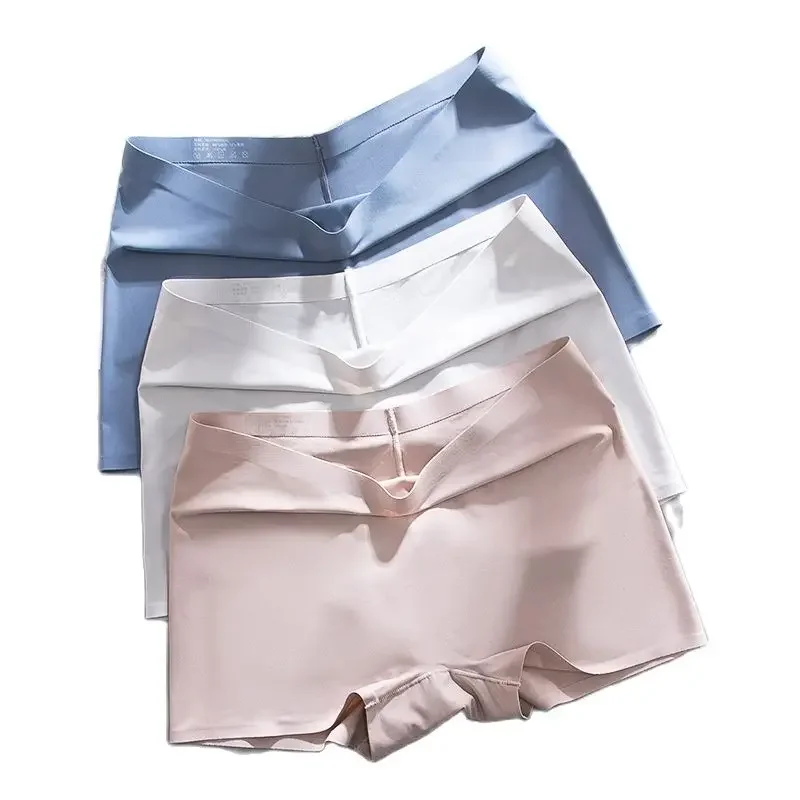 Panties for Women Ice Silk Shorts Boxer Underpants Seamless Female Underwear Cozy Underwear Women Safety Pants Woman Panties