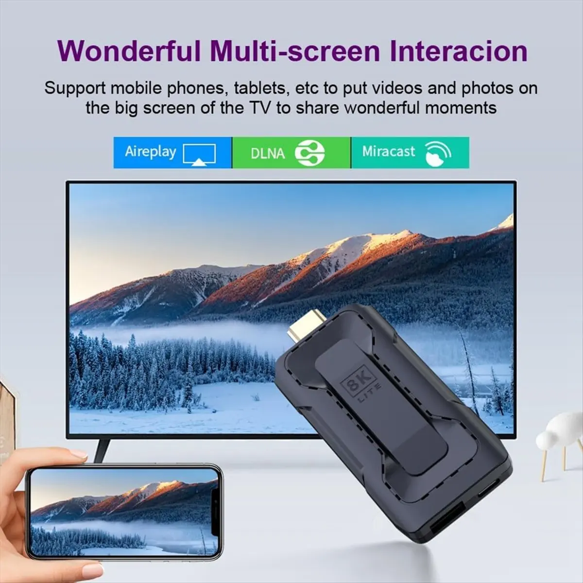 popop HK1RBOX D8 Android 13.0 TV Stick 2G+16GB RK3528 Quad-Core ARM Corter TV BOX, Support Dual 2.4G/5G WiFi6,BT 5.0, USB 3.0 view 4