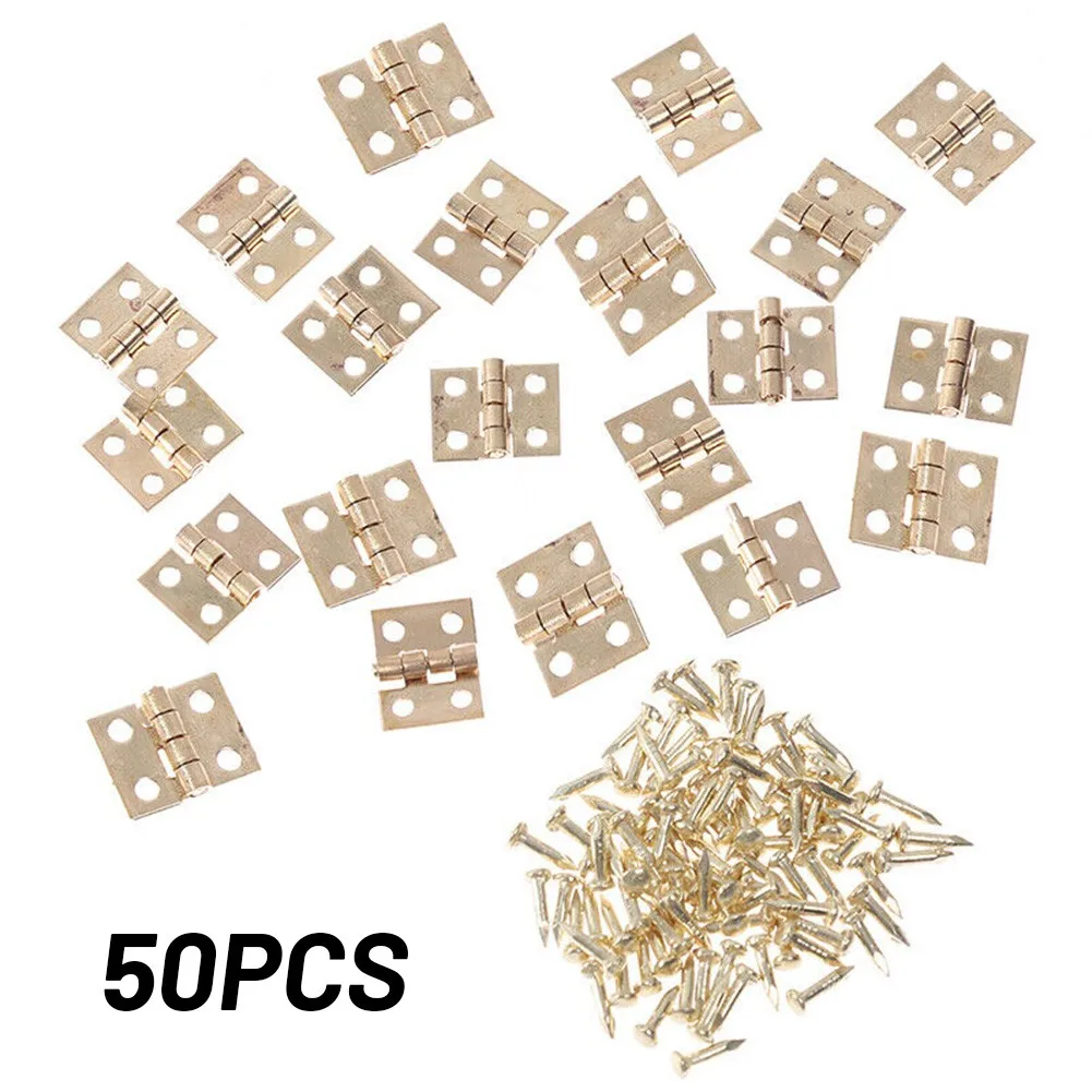 

Box Hinge Hinge 50pcs Brass Fitttings For Craft Door Box Mini Reliable Replacement Spare Parts Useful 50pc 8*10mm