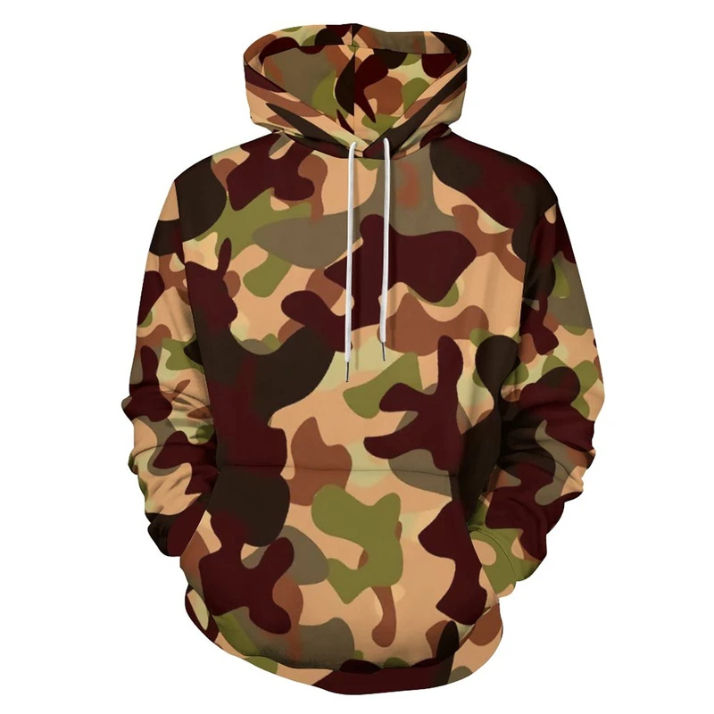 

Autumn 3D Camouflage Hoodies Men Clothes Outdoor Fashion Casual Pullover Long Sleeve Fall Street Oversized Men Sport Hoodies Top