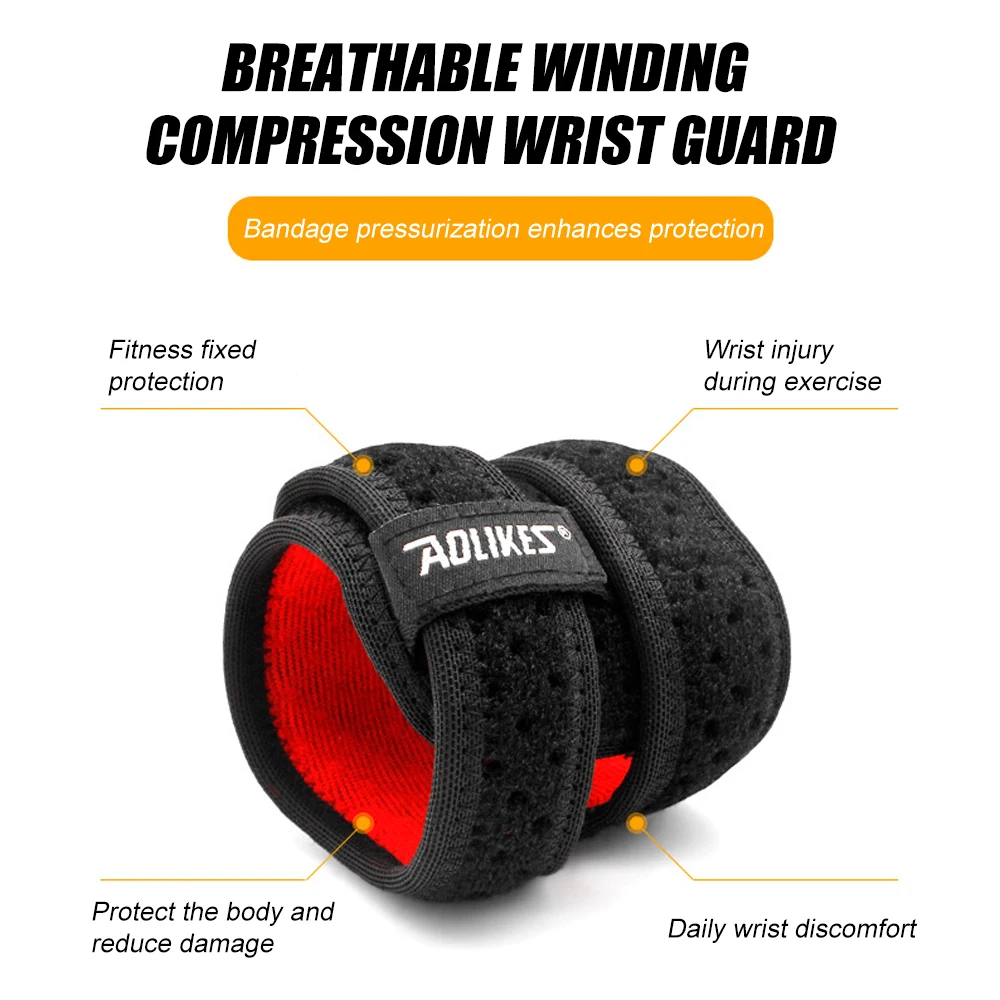 1PC Sport Wristband Adjustable Sport Wrist Brace Injury Wrap Bandage Support Gym Strap Compression Wrist Guard Fitness Protector