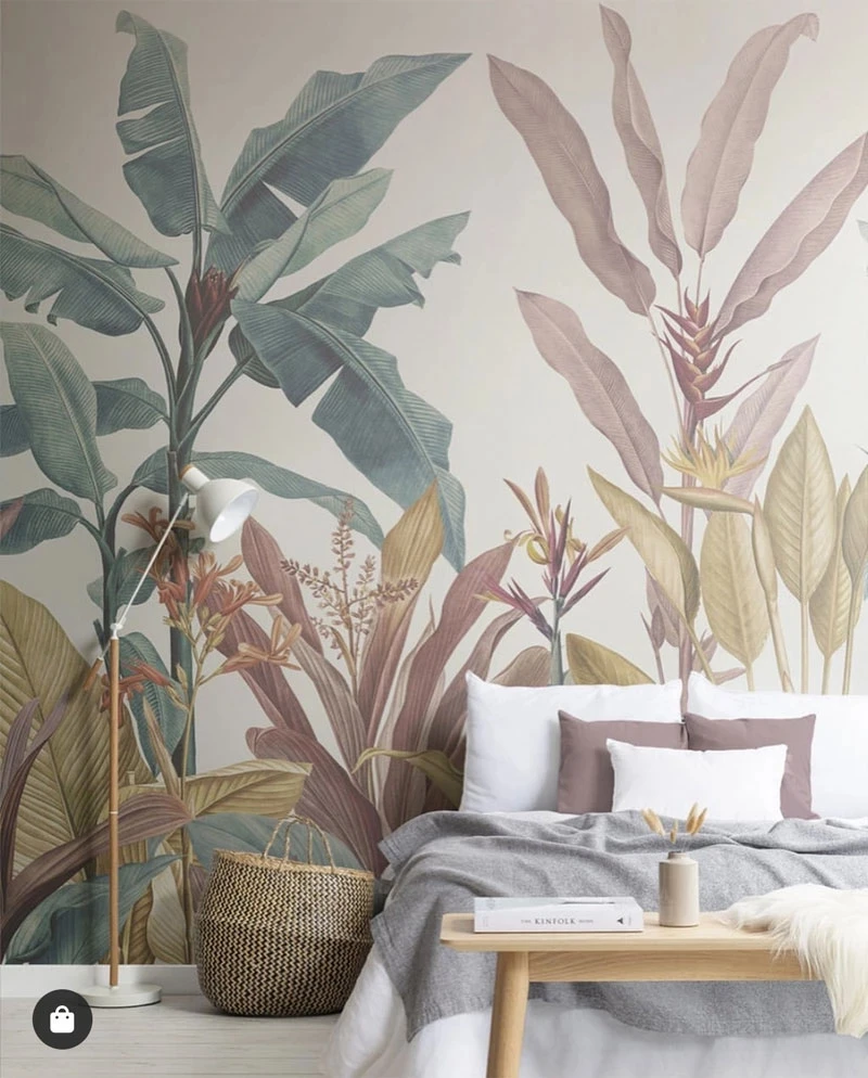 Custom Banana Leaf 3D Wallpaper Tropical Rain Forest Plant Mural Living room sofa TV background wall bedroom restaurant Hotel 8d