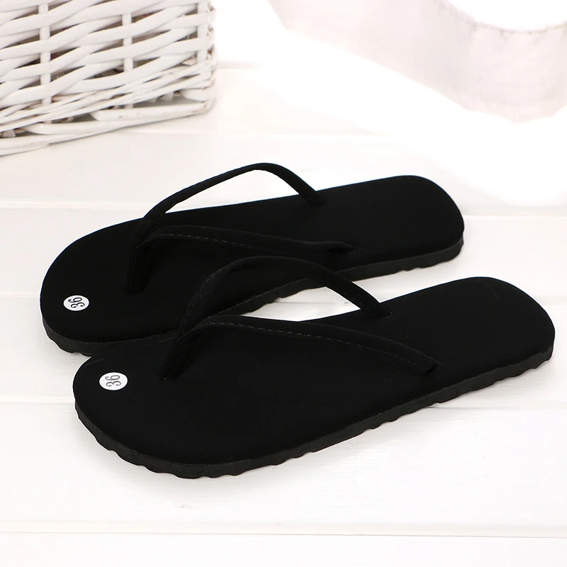 Women Flip Flops Slippers Summer Solid Color Beach Slippers For Women Flat Shoes Comfortable EVA Home Soft Slipper Free Shipping