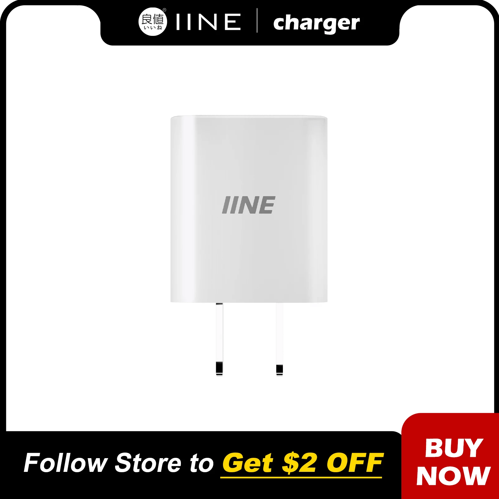 

IINE PD 20W Dual Port Fast charger /Dual C+A Ports for fast Charging /Charge Two Devices Simultaneously /Multi-Protocol Fast Ch