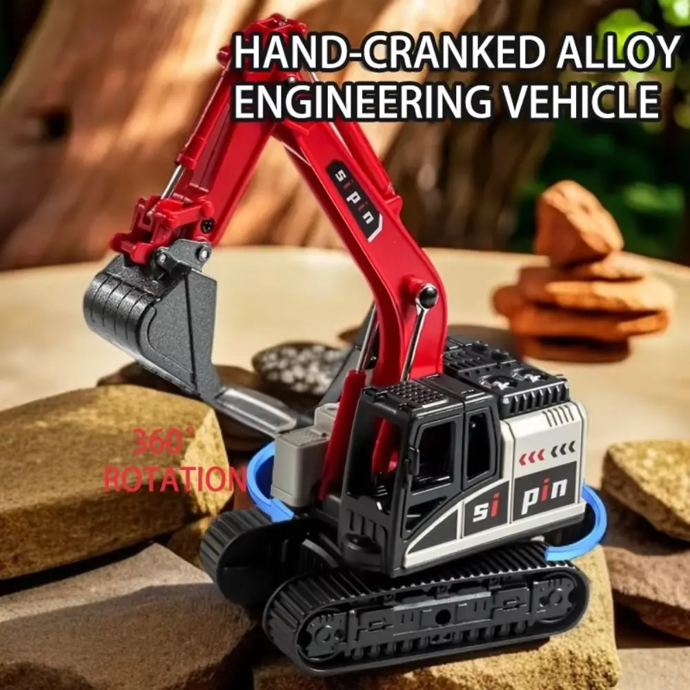 

Simulation Inertial Engineering Vehicle Flexible Joints Desk Ornaments Excavator Model Toy Rotatable Pull Arm Forklift Car Model