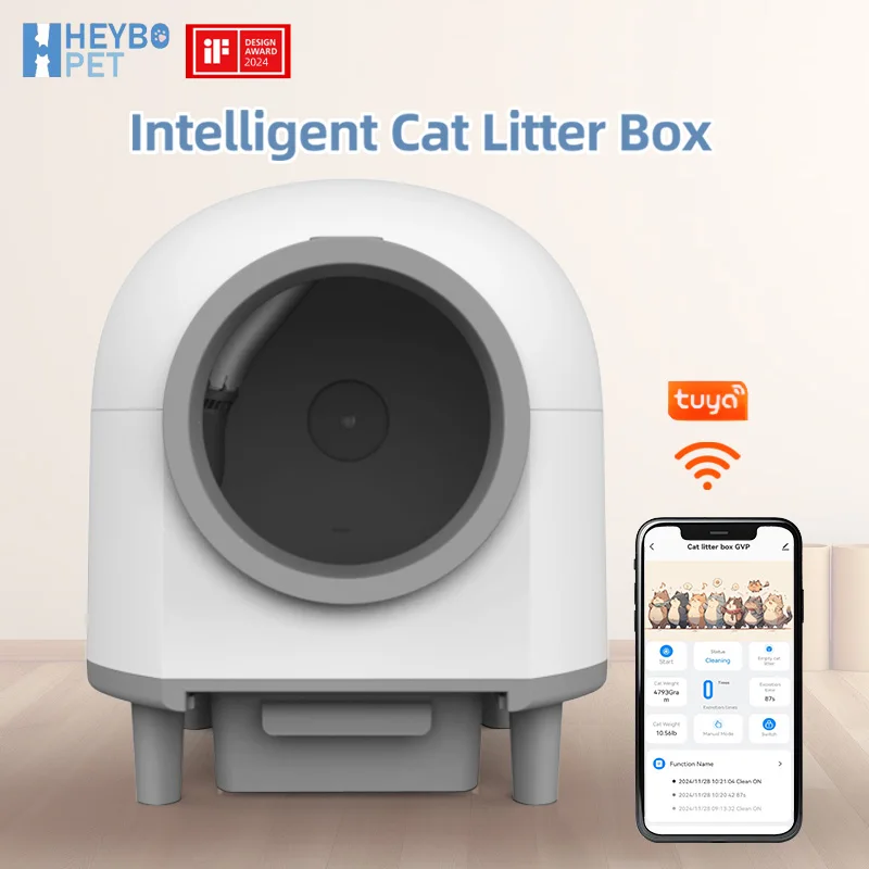 80L Large Capacity Tuya Wifi App Radar Gravity Infrared Induction Control Self-Cleaning Smart Sandbox Cat