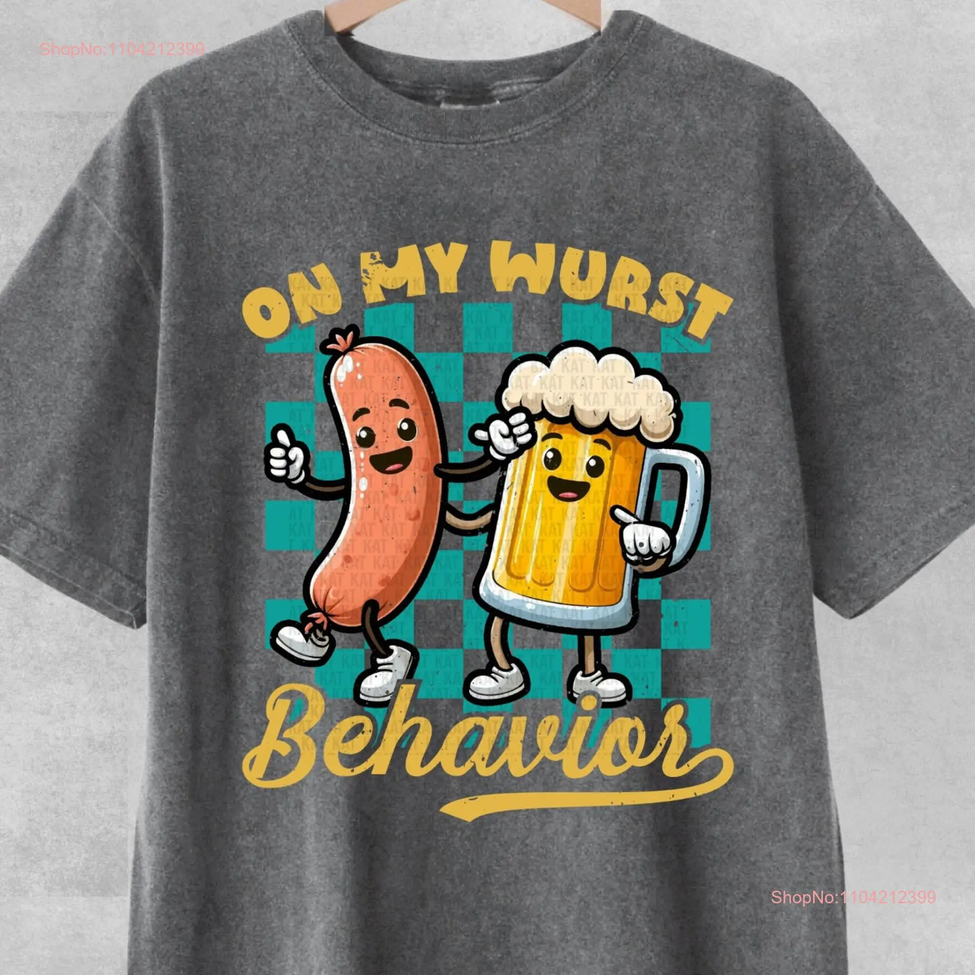 Funny OktoberfesT T Shirt Group Drinking Retro Matching Wurst Behavior Schnitzel Faced long or short sleeves