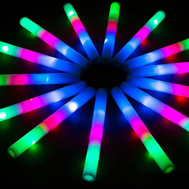 10/15ชิ้น/ล็อต Sticks สำหรับงานแต่งงานวันเกิดที่มีสีสัน3กระพริบโฟมไฟ LED Stick LED Party Supplies
