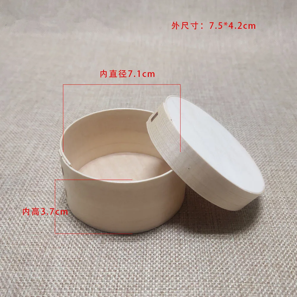 Biodegradable Grazing Food Container Packaging Charcuterie Round Pine Wooden Cheese Box Cake Bakery Veneer Brie Wooden Boxes