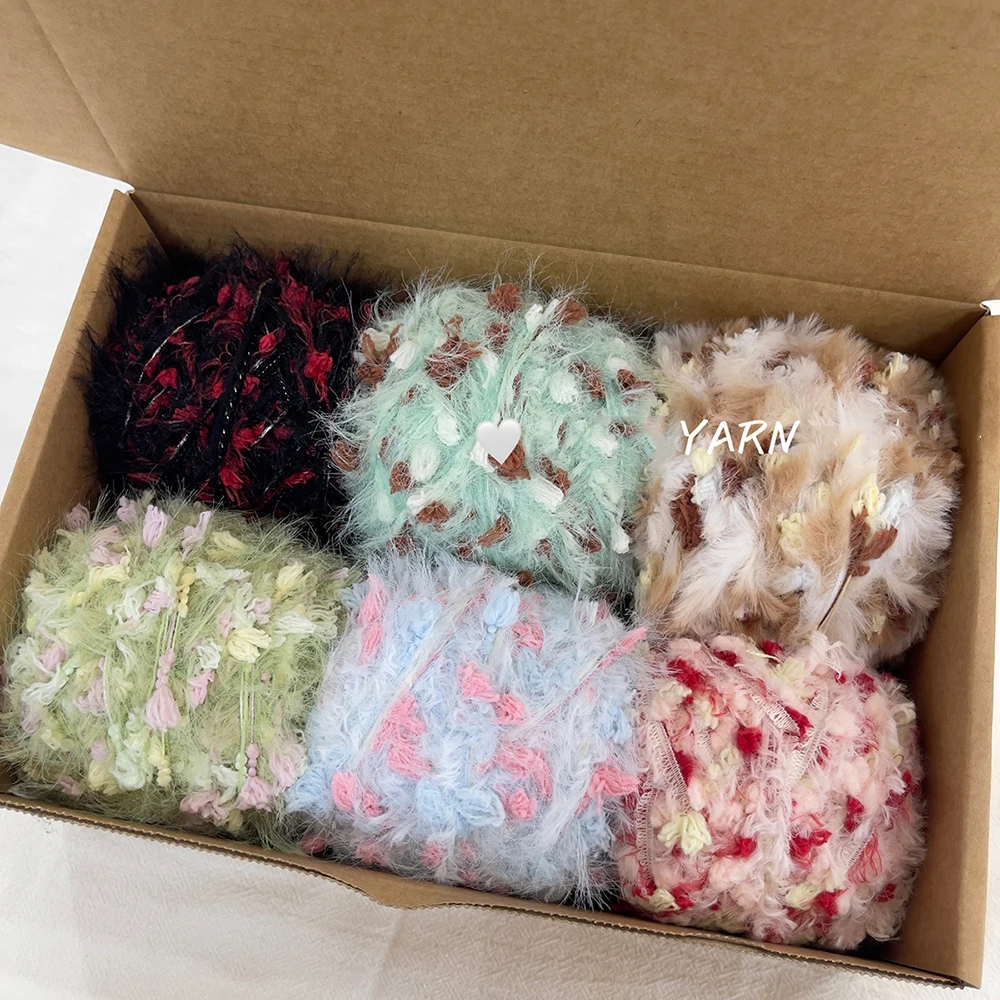 

Новый набор шариков из пряжи, 6 шт., 50 г, вязаный шарф из смешанной нити своими руками с инструментом для вязания крючком, многофункциональный шарик из пряжи, креативный подарок для друзей