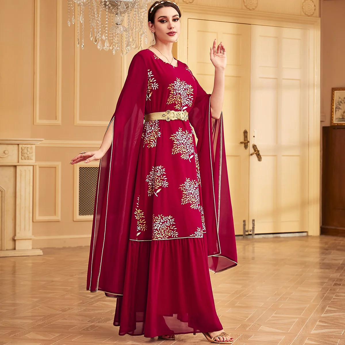 Abayas marocains à manches extra longues pour femmes, Kaftan, Turquie, Eid Ramadan, Jalabiya musulman, Robe de soirée, Robe éducative, Dubaï